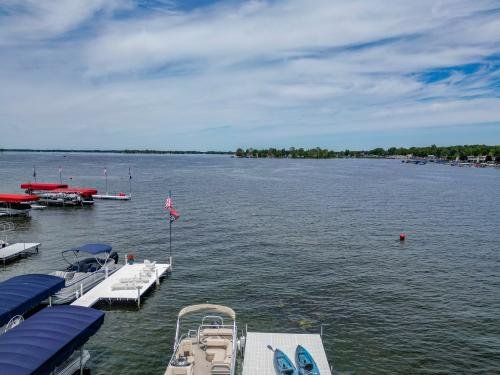 View from front yard overlooking lake Wawasee