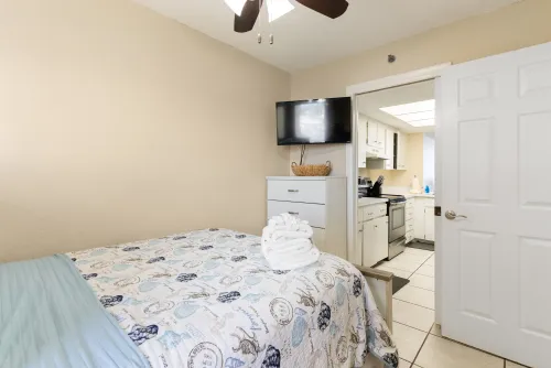 Third bedroom with a view off the kitchen