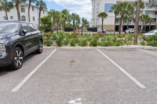 Private parking spot just passed the elevator unit 605