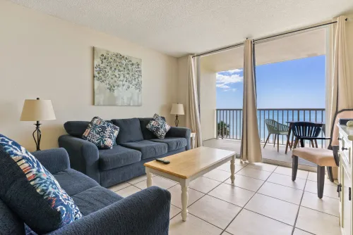 Living room overlooking the ocean